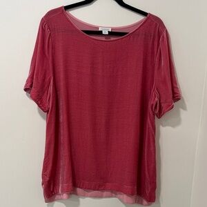Velvet soft feeling Pink Top